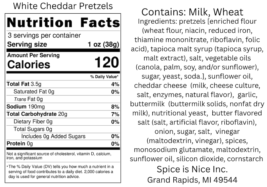 White Cheddar Pretzels